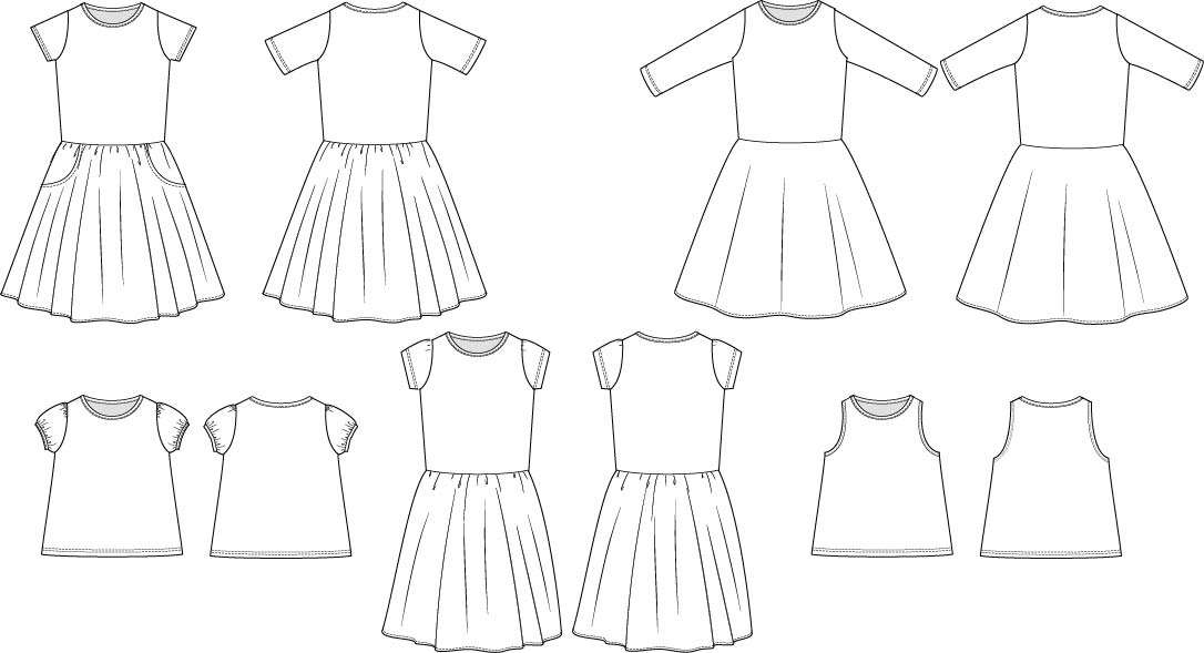 Olive Top and Dress | Twirl Dress Pattern | Boo and Lu Sewing Patterns