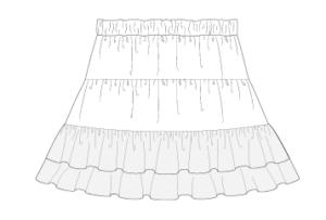 Dove Pettiskirt Line Drawing